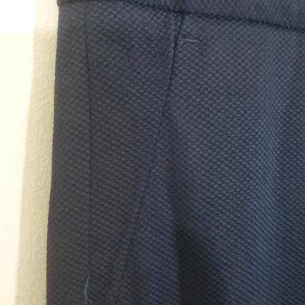 NWT Talbots Slim Crop Pants Navy Blue Textured Size 8 Business Casual Nautical - Picture 5 of 12
